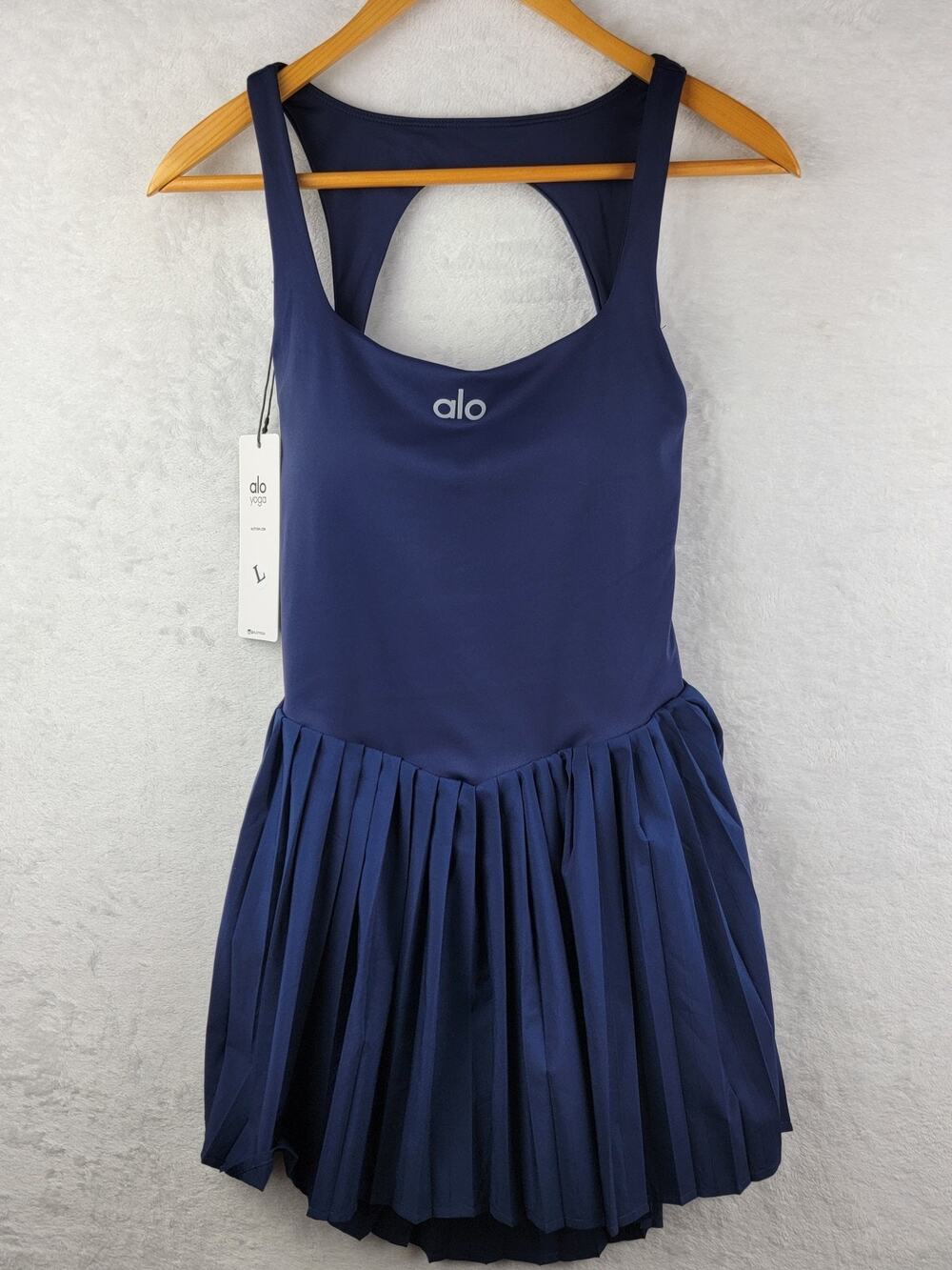 Activewear Tennis Dress Navy Blue Athleisure Pickleball Sport Athletic Gym Large